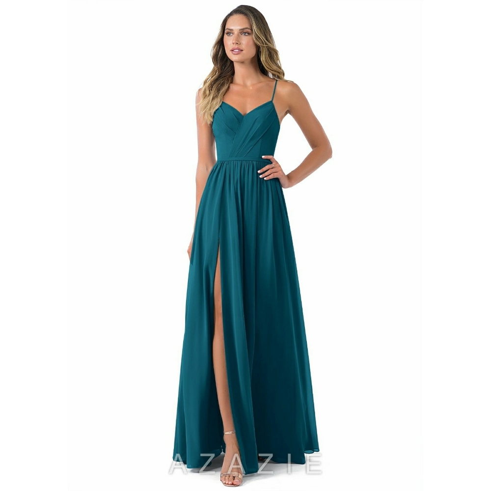 Azazie Cora Bridesmaid Dress in Ink Blue
